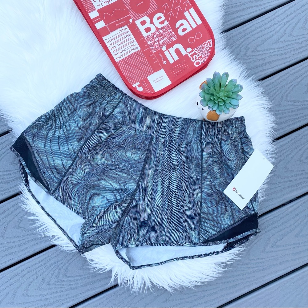 Lululemon Patterned Hotty Hot Shorts